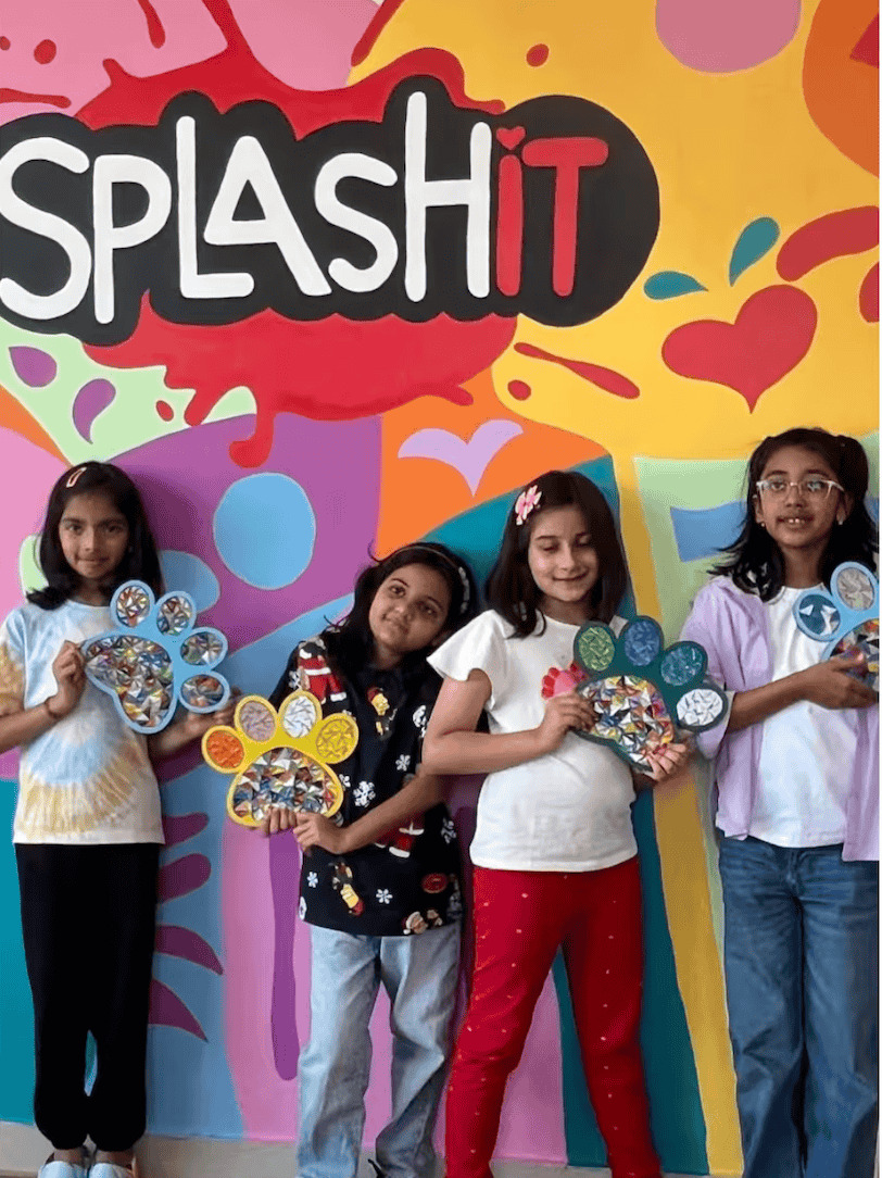 Finished mosaic art piece made at Splashit